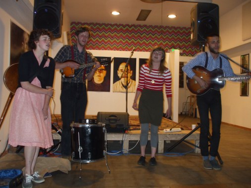 Sunshine and Irony feeling it. They were a rugged Americana band with true heart. They took me to the Artesian well to drink water too. Apparently this means I am cursed to return,. I hope so! 